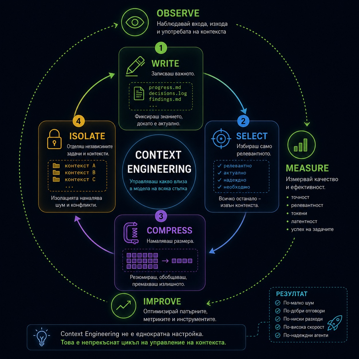 The four verbs of context engineering