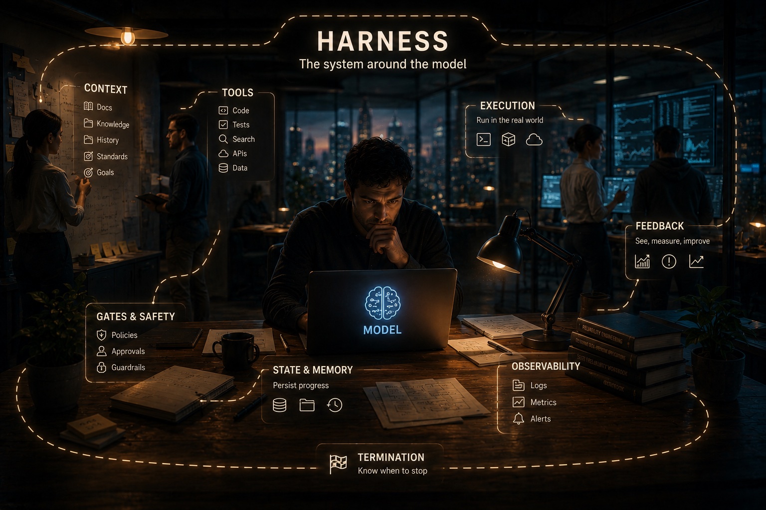 Harness — системата около модела